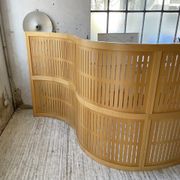 Large curved beech screen from the 80s