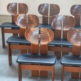 Set of 12 Afra & Tobia Scarpa chairs mod. Africa - Gruppo Unico, 80/90