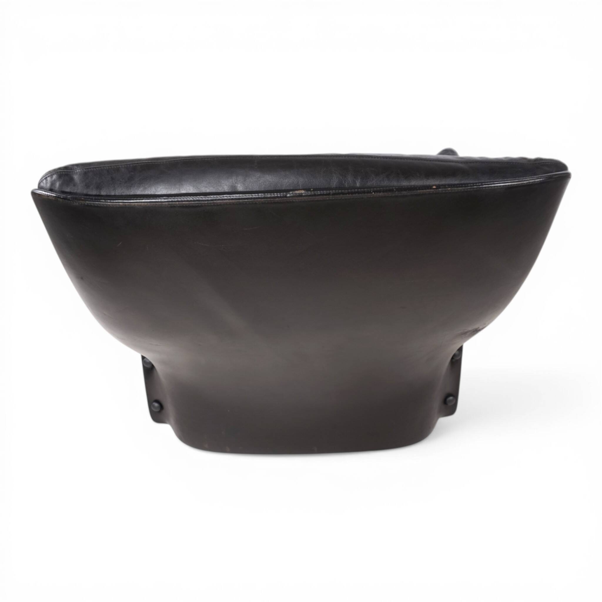 Carl Straub Leather Lounge Chair, 1970