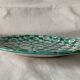 Green and red enamelled ceramic plate Robert Picault Vallauris 1960