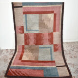 Tapis de laine art déco moderniste abstrait, années 1930
