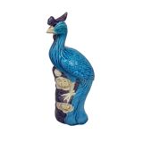 Phénix en porcelaine bleue chinoise vintage, années 1930