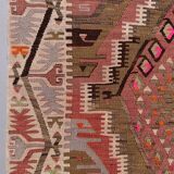 Old turkish narrow kilim runner 390x77 cm