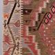 Old turkish narrow kilim runner 390x77 cm
