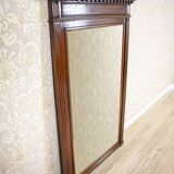 Renaissance Revival Mirror in Brown Oak Frame, 1950s