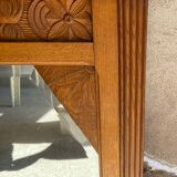 Miroir ancien vintage chêne massif 1920 98x73cm