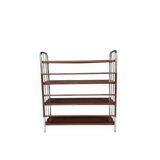 Étagère chromée Bauhaus en acier plié et tôle, Europe années 1930