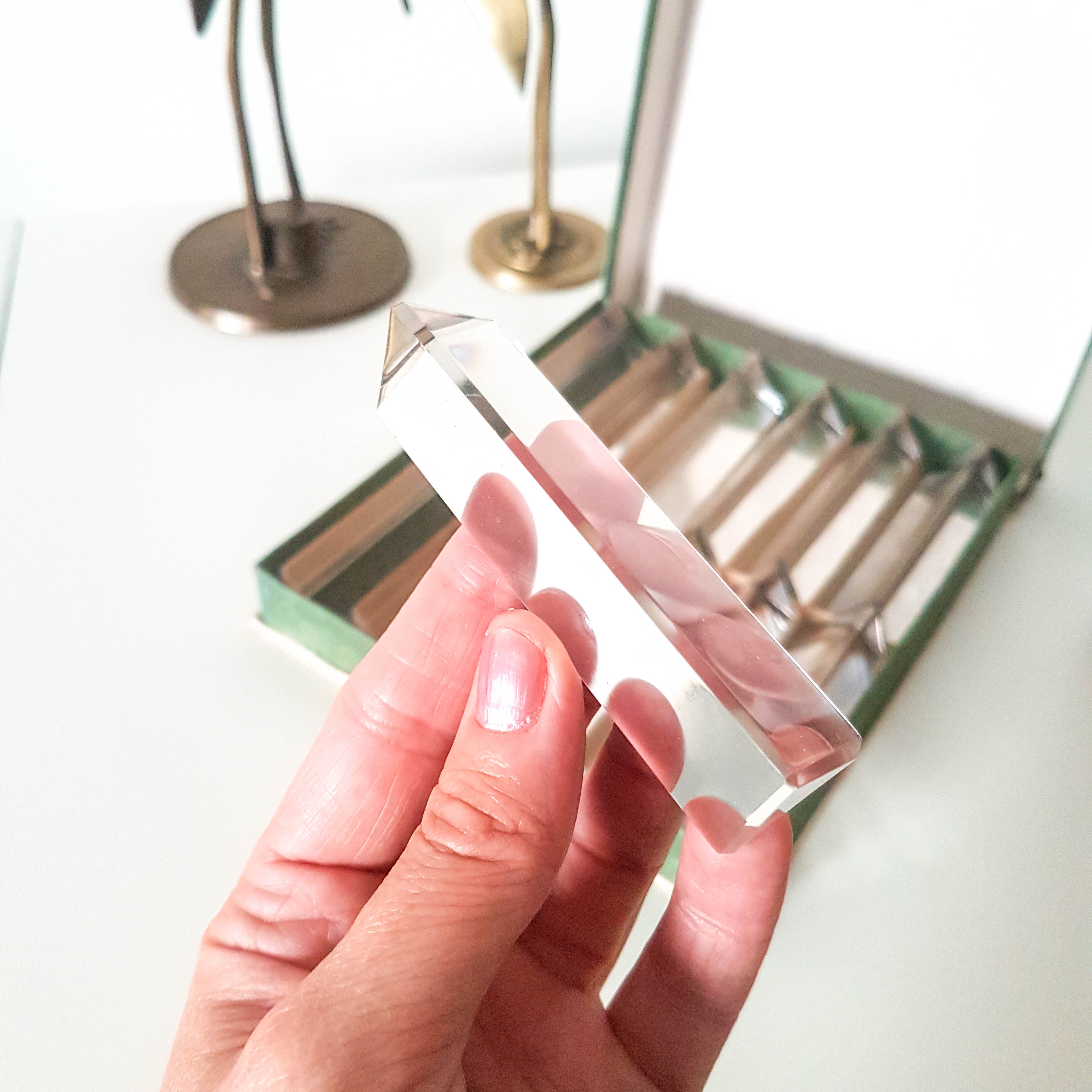 12 Baccarat crystal knife holders