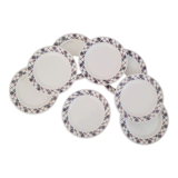 Digoin Sarreguemines earthenware plates Vintage Salies model