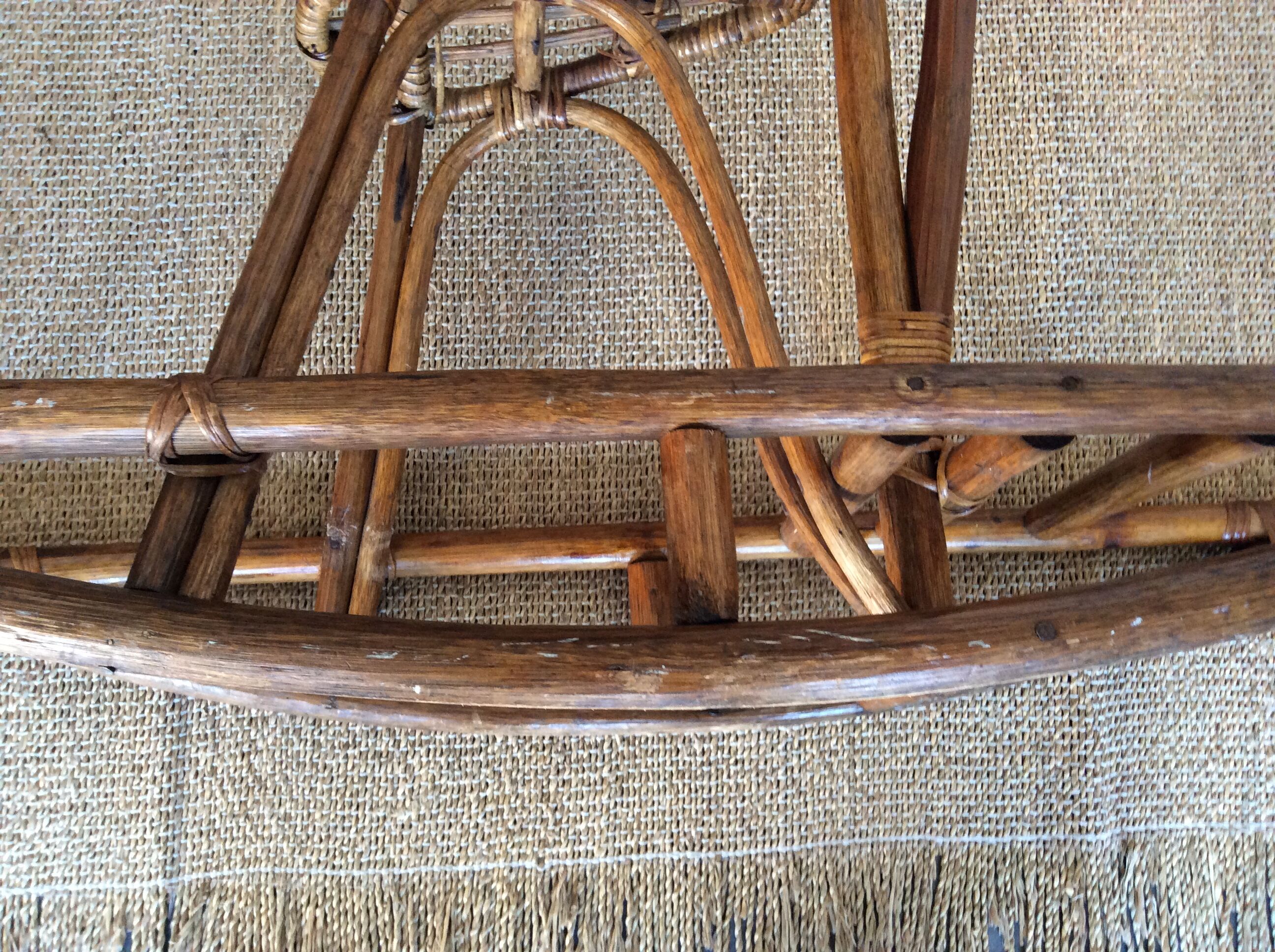Rattan rocking horse