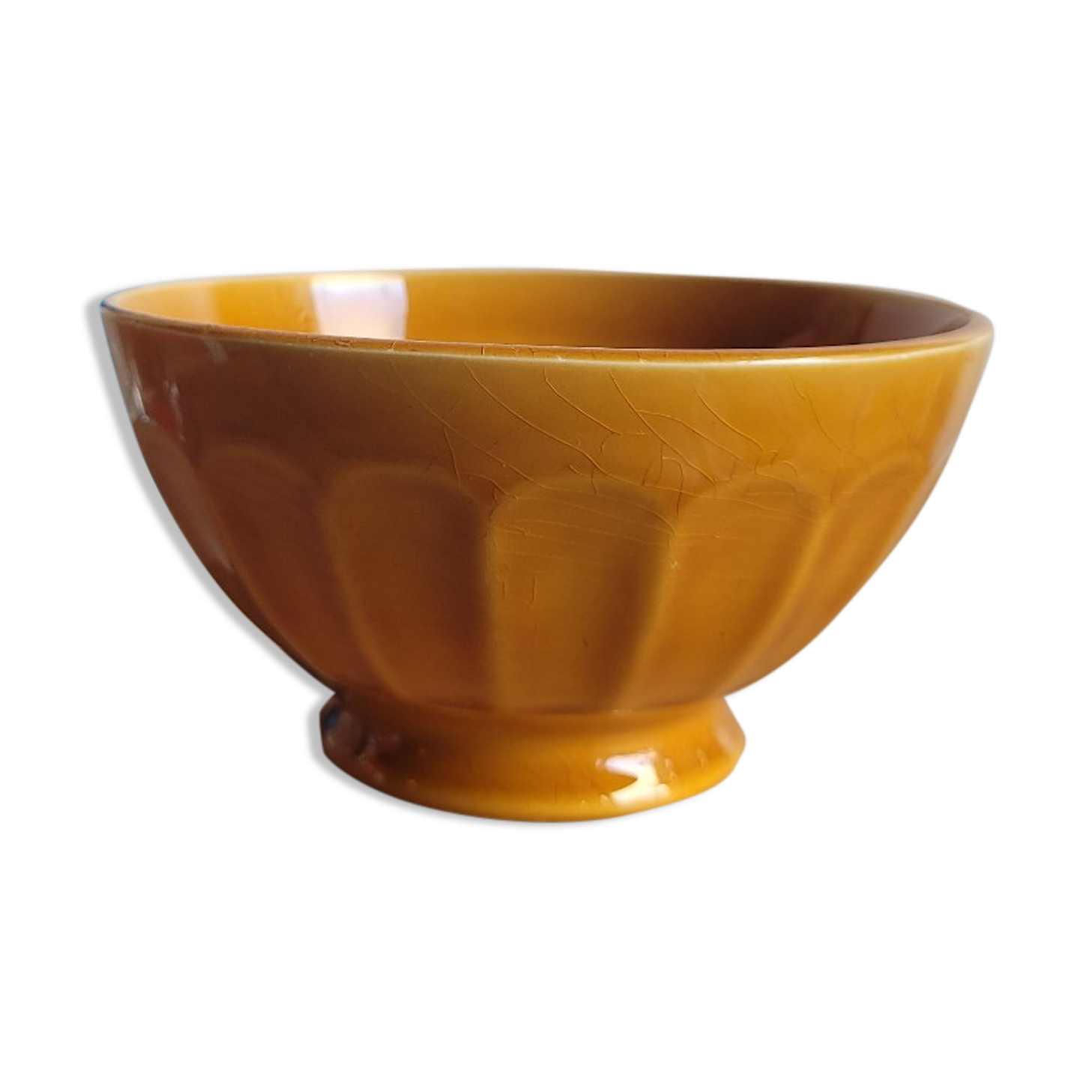Mustard opaque porcelain bowl