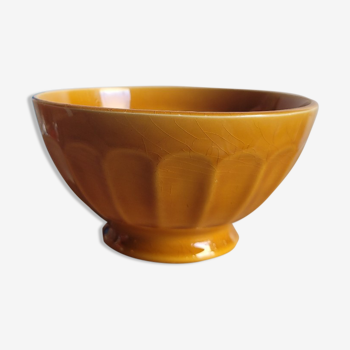 Mustard opaque porcelain bowl