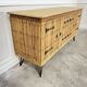 Vintage Audoux Minnet style  rattan sideboard