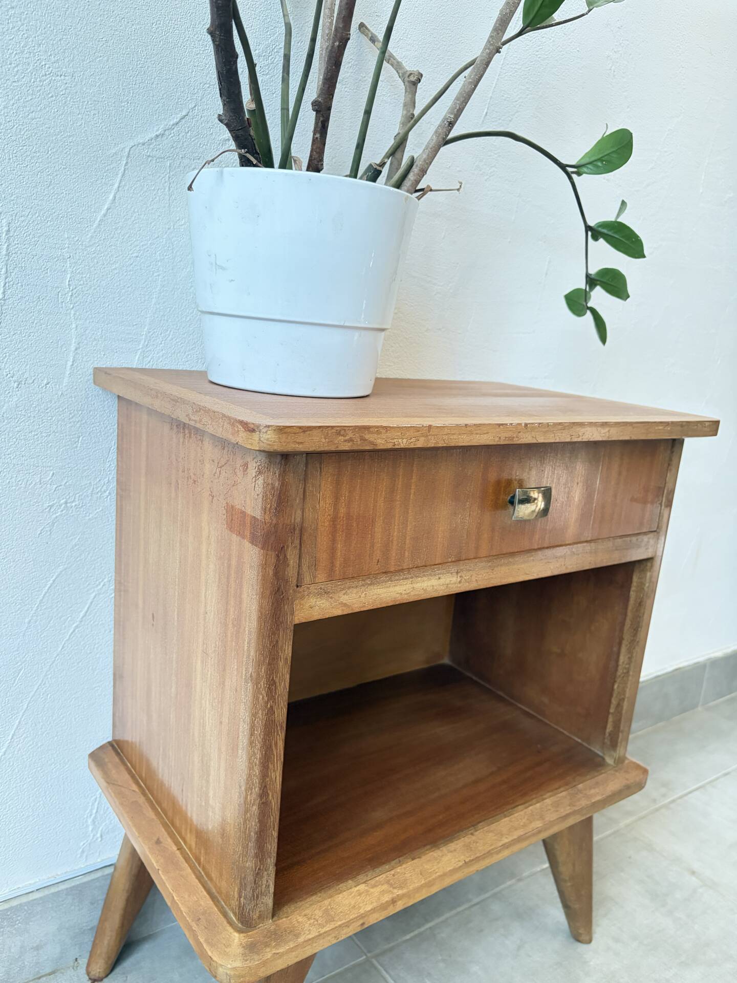 Scandinavian vintage bedside table