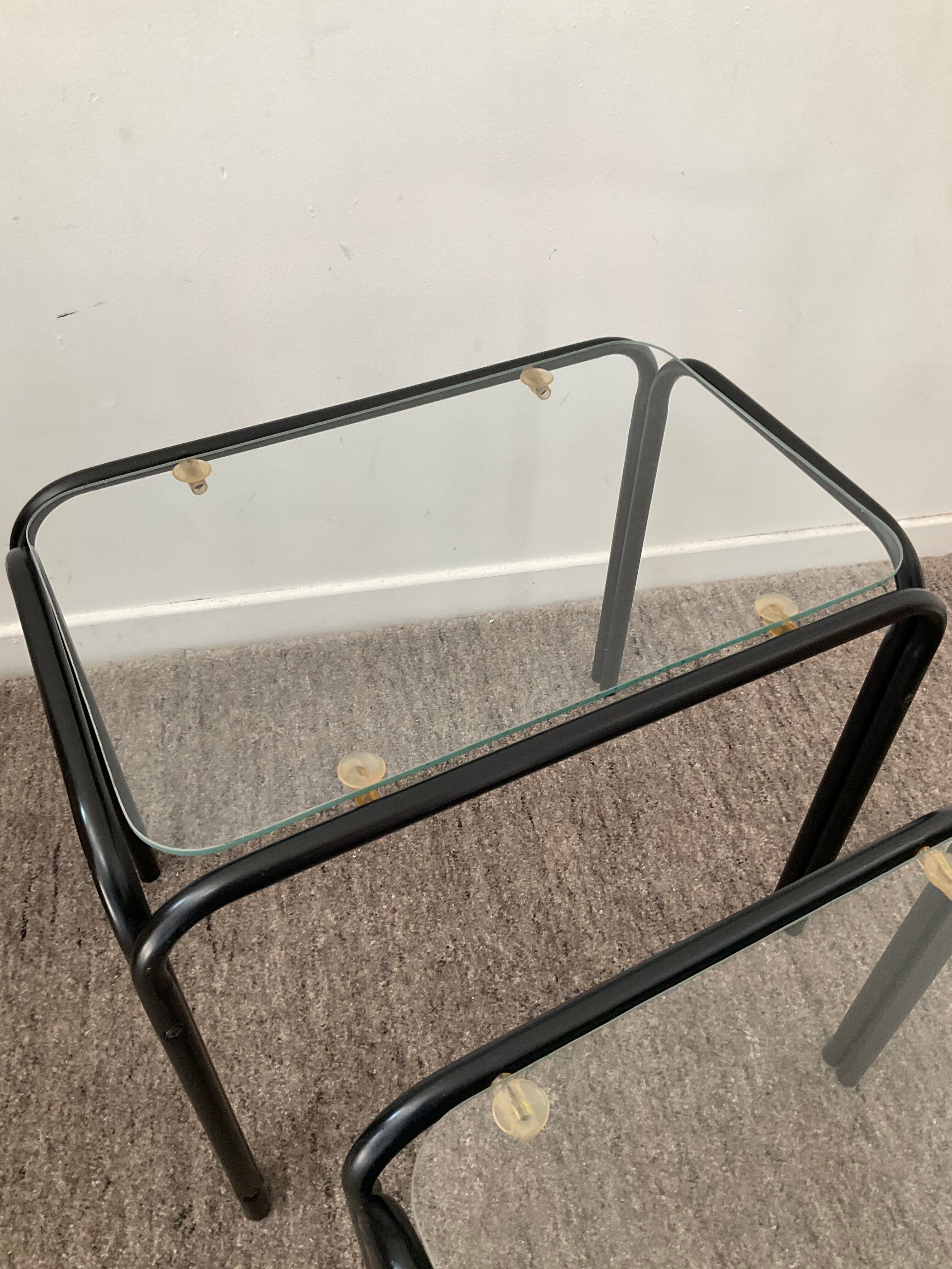 Pair of 2 vintage pull-out tables from the 70s-80s