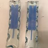 Midcentury Glass Blue Light Pendant 1970’s