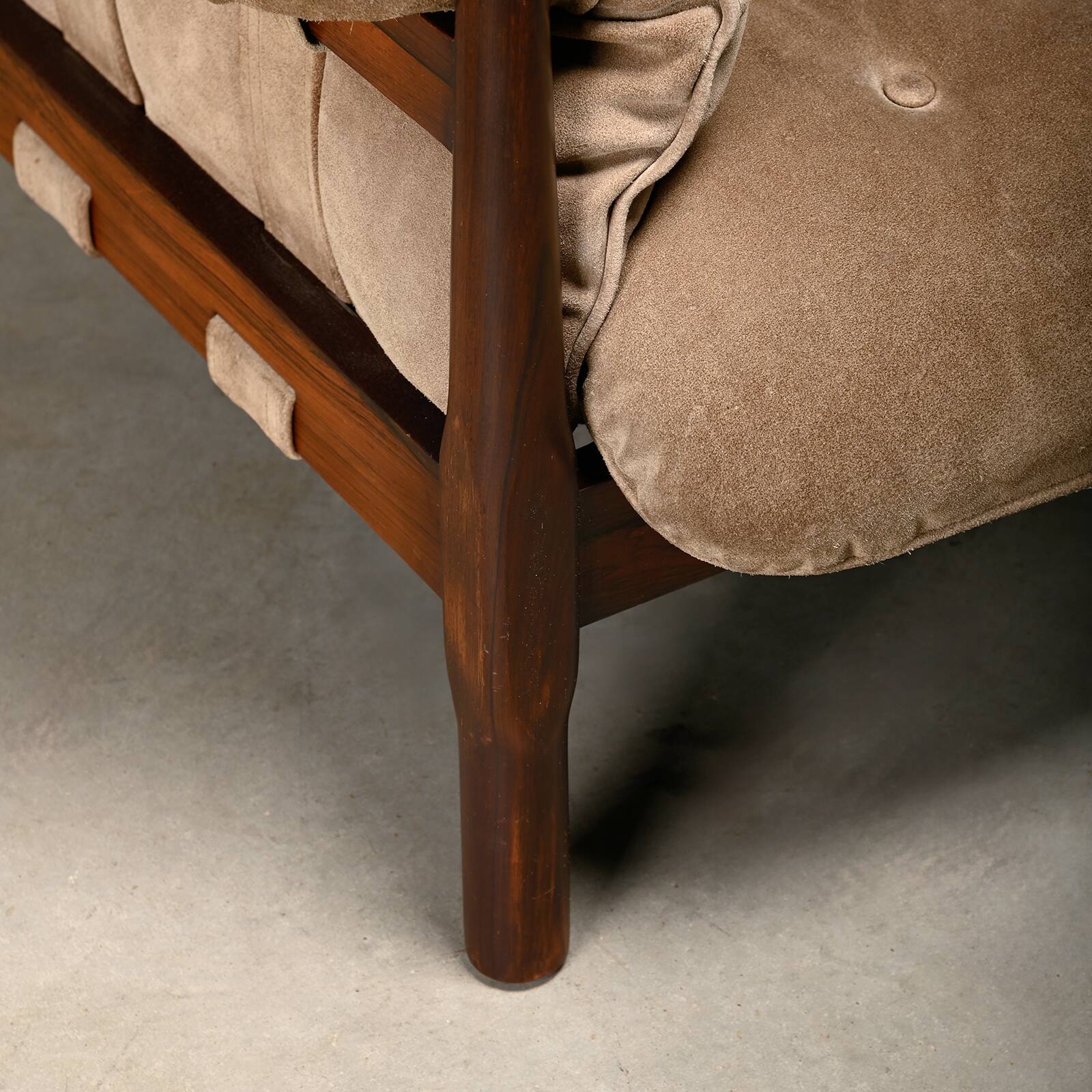 Lounge Chair Suede Leather