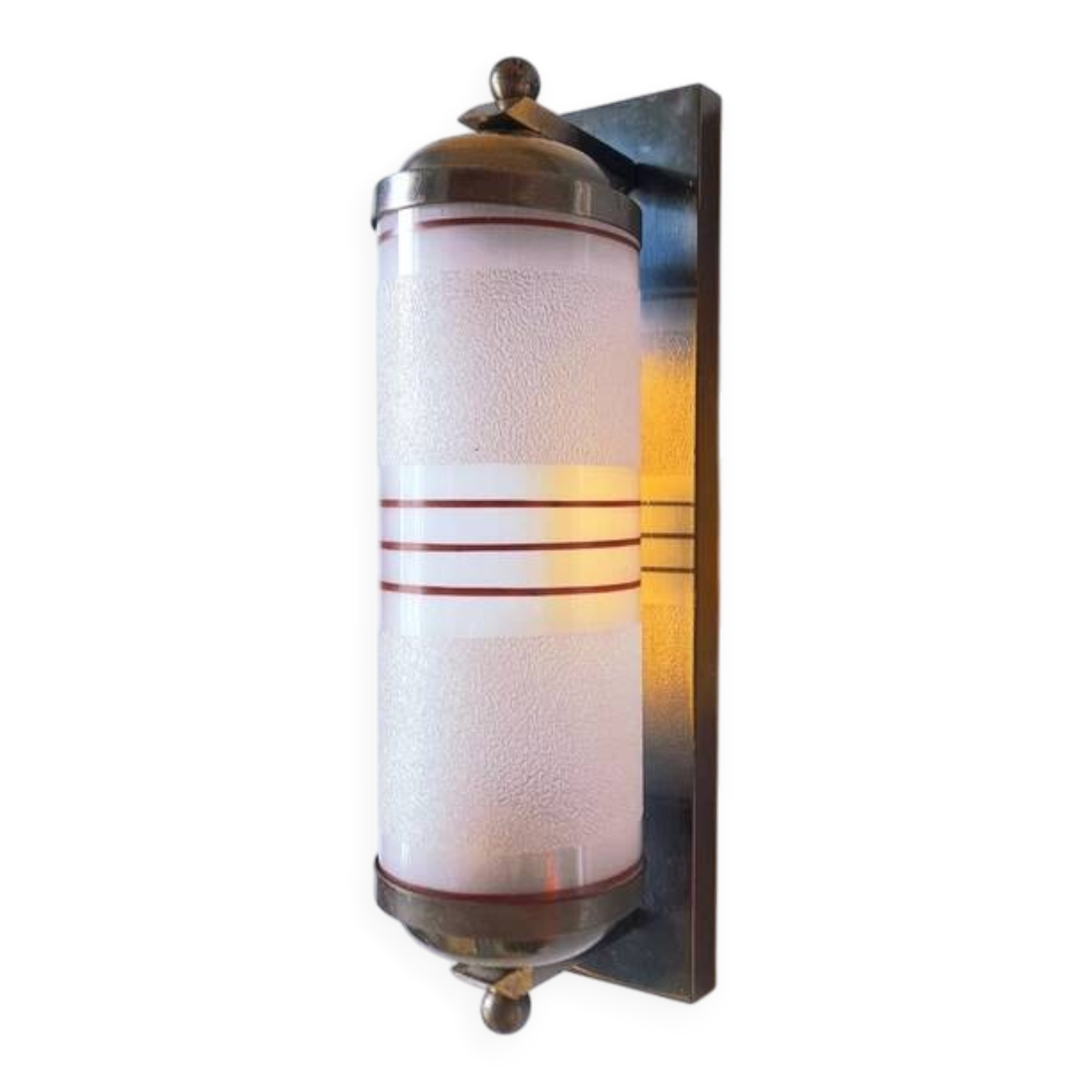 Art Deco barber shop sign wall light