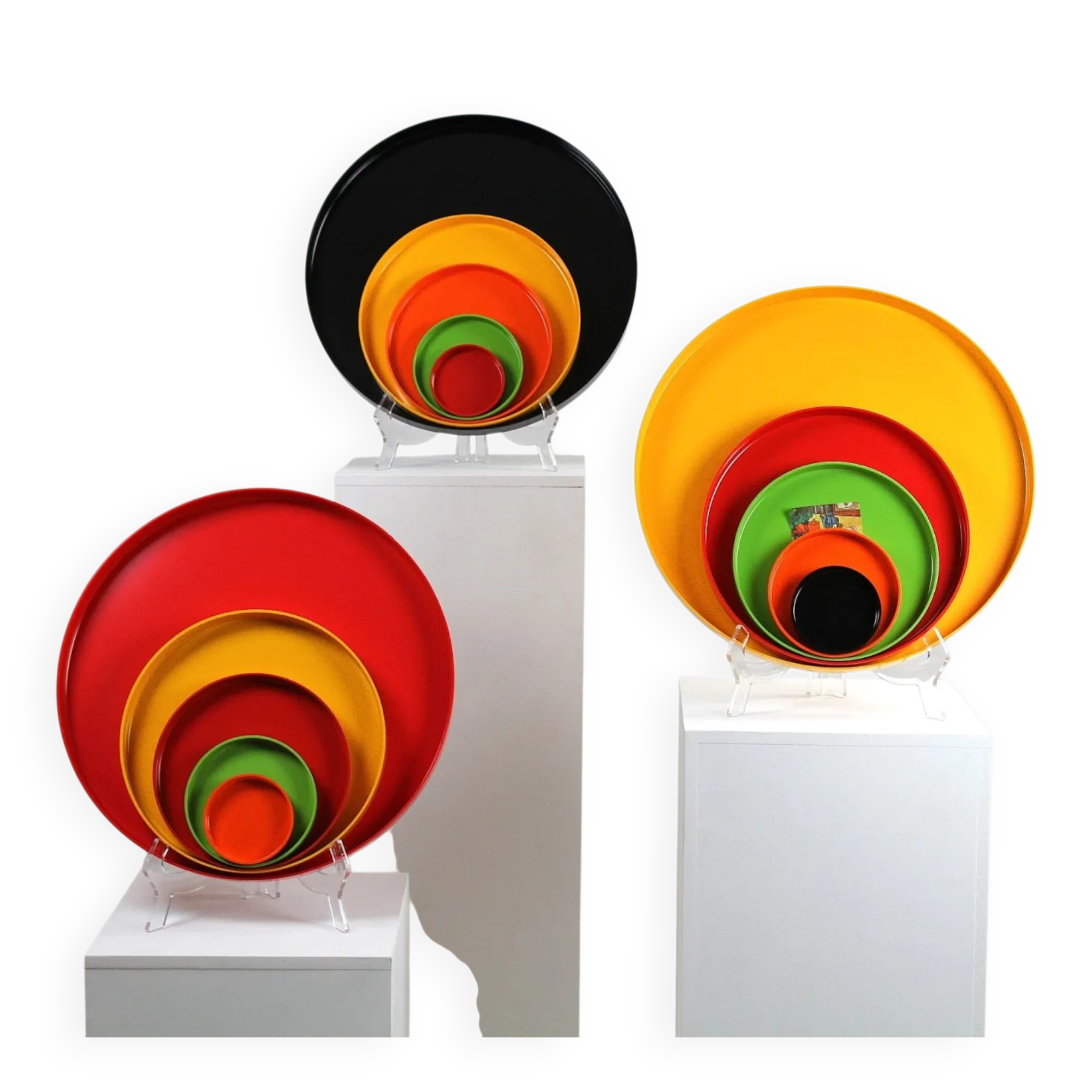 Allbricka Melamine Tray Sets — Sweden, 1960s/1970s