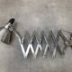Industrial accordion wall lamp chrome metal