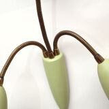 Italian wall lamp in green, for 3 bulbs 1950