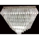 CLEAR “QUADRIEDRO” MURANO GLASS SQUARED FLUSH MOUNT by SimoEng