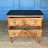 Chest of drawers two drawers restoration black marble heads of lions XIX century