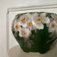 Cache pot en barbotine fleurie