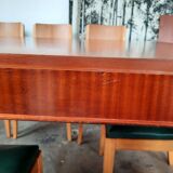 Large art deco mahogany table with extensions 260cm