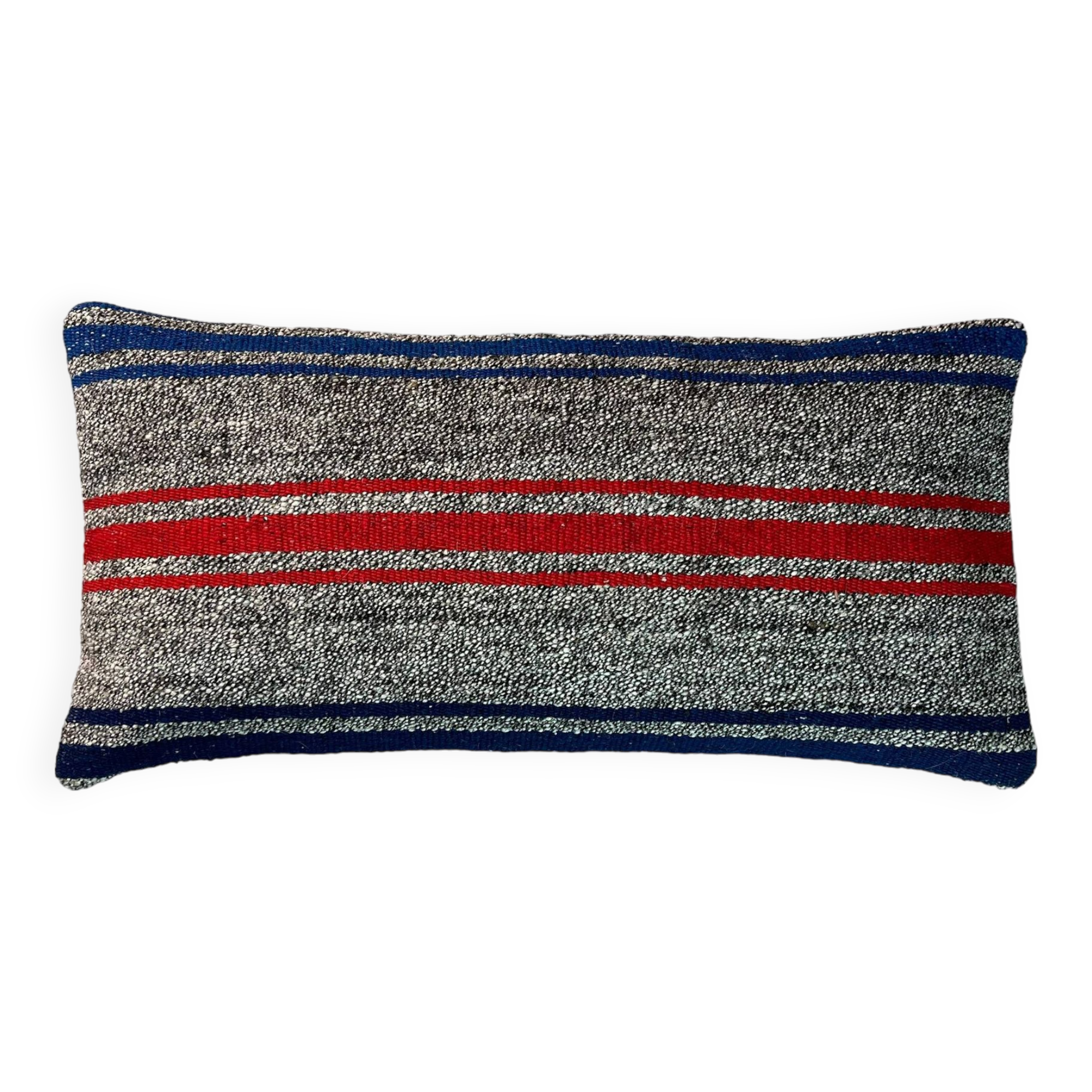 Vintage turkish kilim cushion cover , 30 x 60 cm