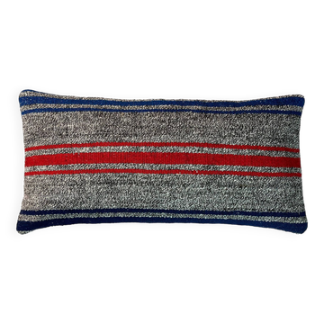 Vintage turkish kilim cushion cover , 30 x 60 cm