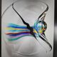Livio Seguso, zware Murano glassen kom, Rainbow Design, 1993.