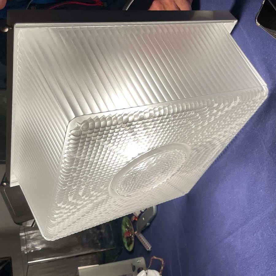 Square ceiling light from Maison Holophane France
