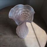 Soliflore in pink bubble glass