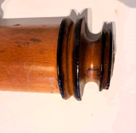 Coat rack "bamboo" with 4 old hooks.