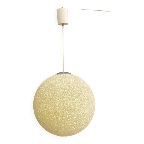 Lampe boule à sucre jaune par John et Sylvia Reid, années 1960