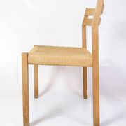 Ensemble de cinq chaises de salle à manger modèle 401 en chêne par Jørgen H. Møller