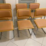 set of 6 chairs by Marcel Breuer Cesca B32 skaï 1960