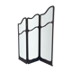 Art nouveau mahogany and glass concertina screen
