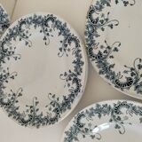 6 assiettes terre de fer Saint-Amand Hamage – décor Byzantin