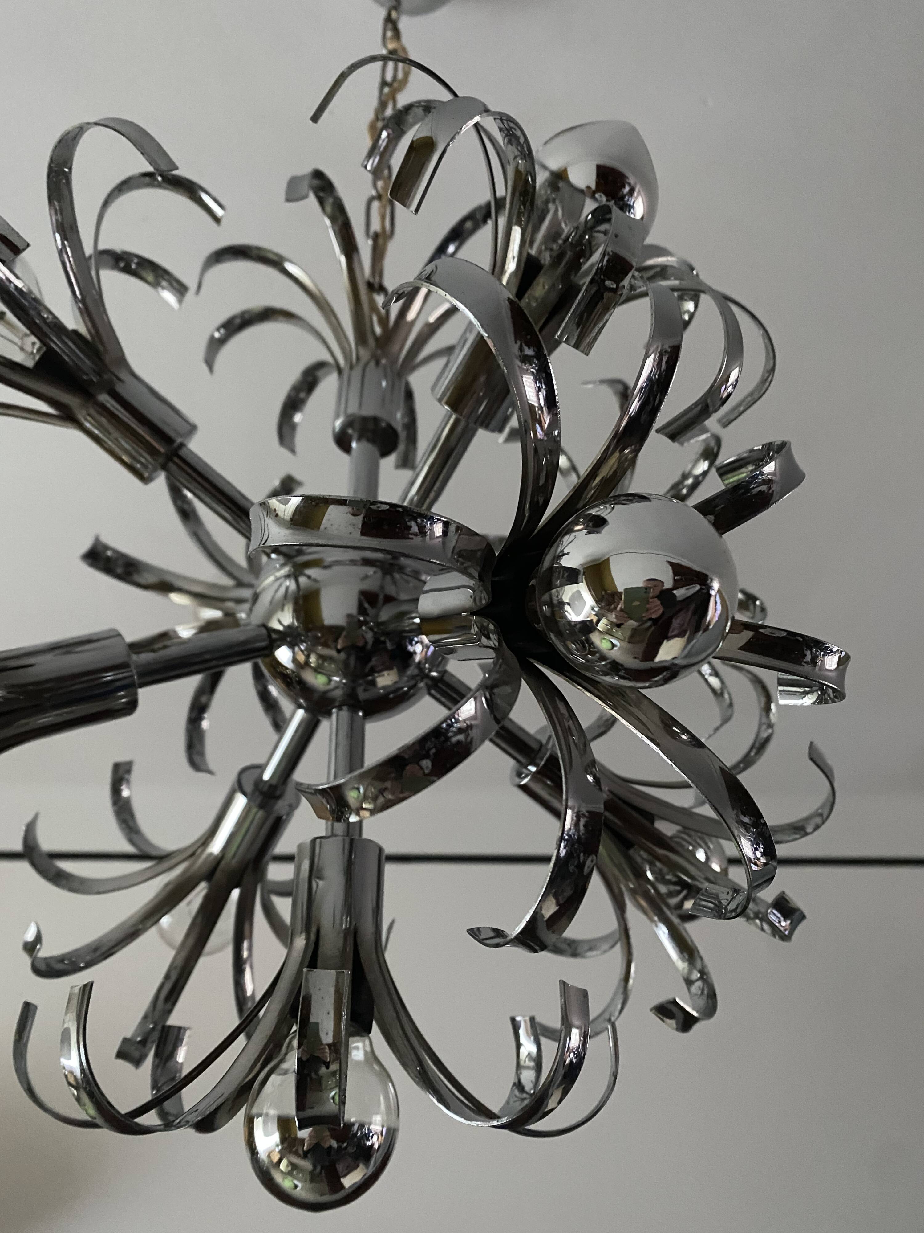 Lustre chromé vintage