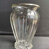 Vase in cut crystal and silver hallmark head of minerva 1st title