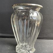 Vase in cut crystal and silver hallmark head of minerva 1st title