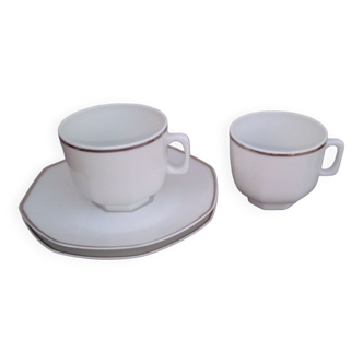 Art Deco style cups porcelain Limoges