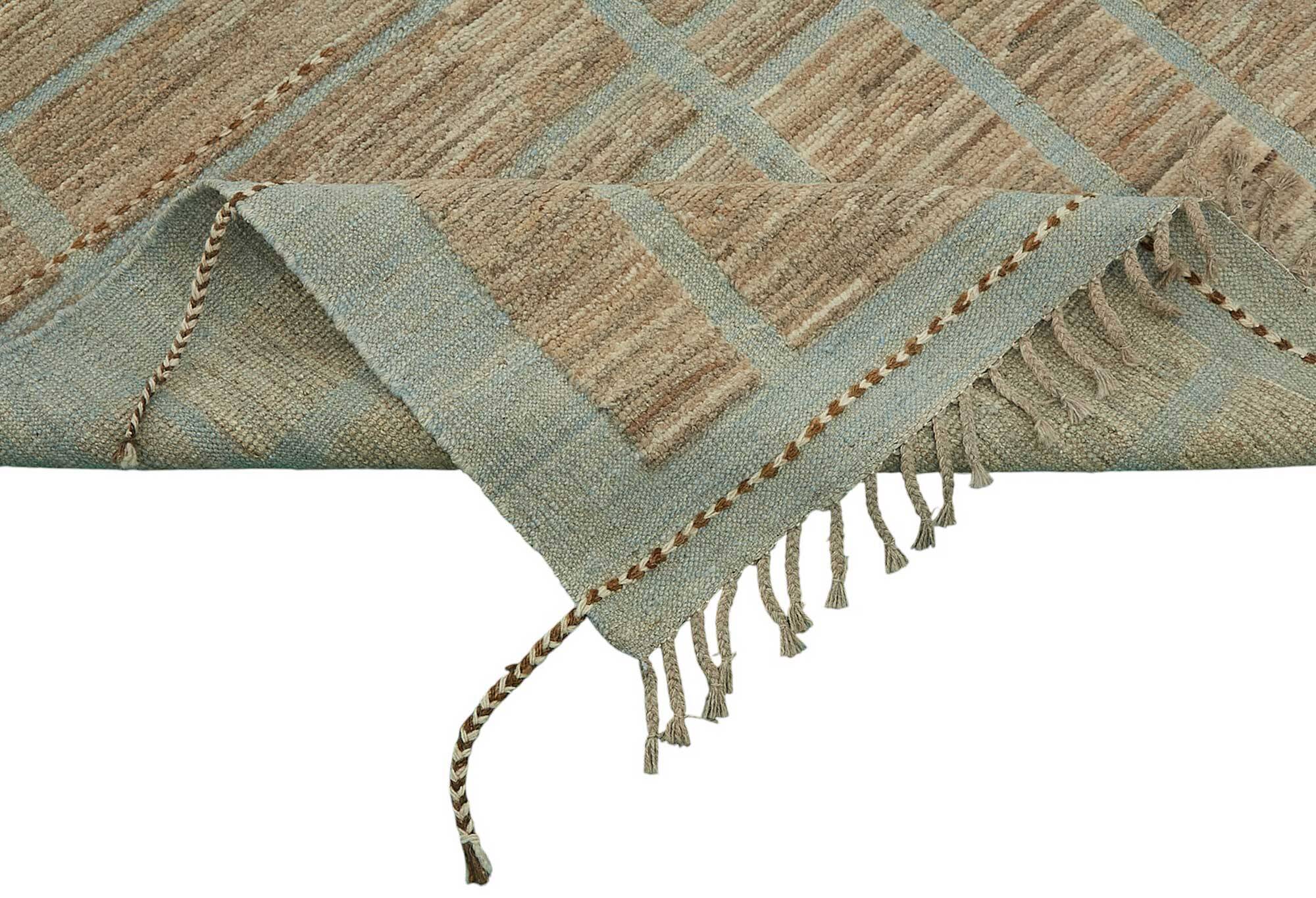 Hand-Knotted Turkish Contemporary 282 cm x 372 cm Brown Wool Carpet