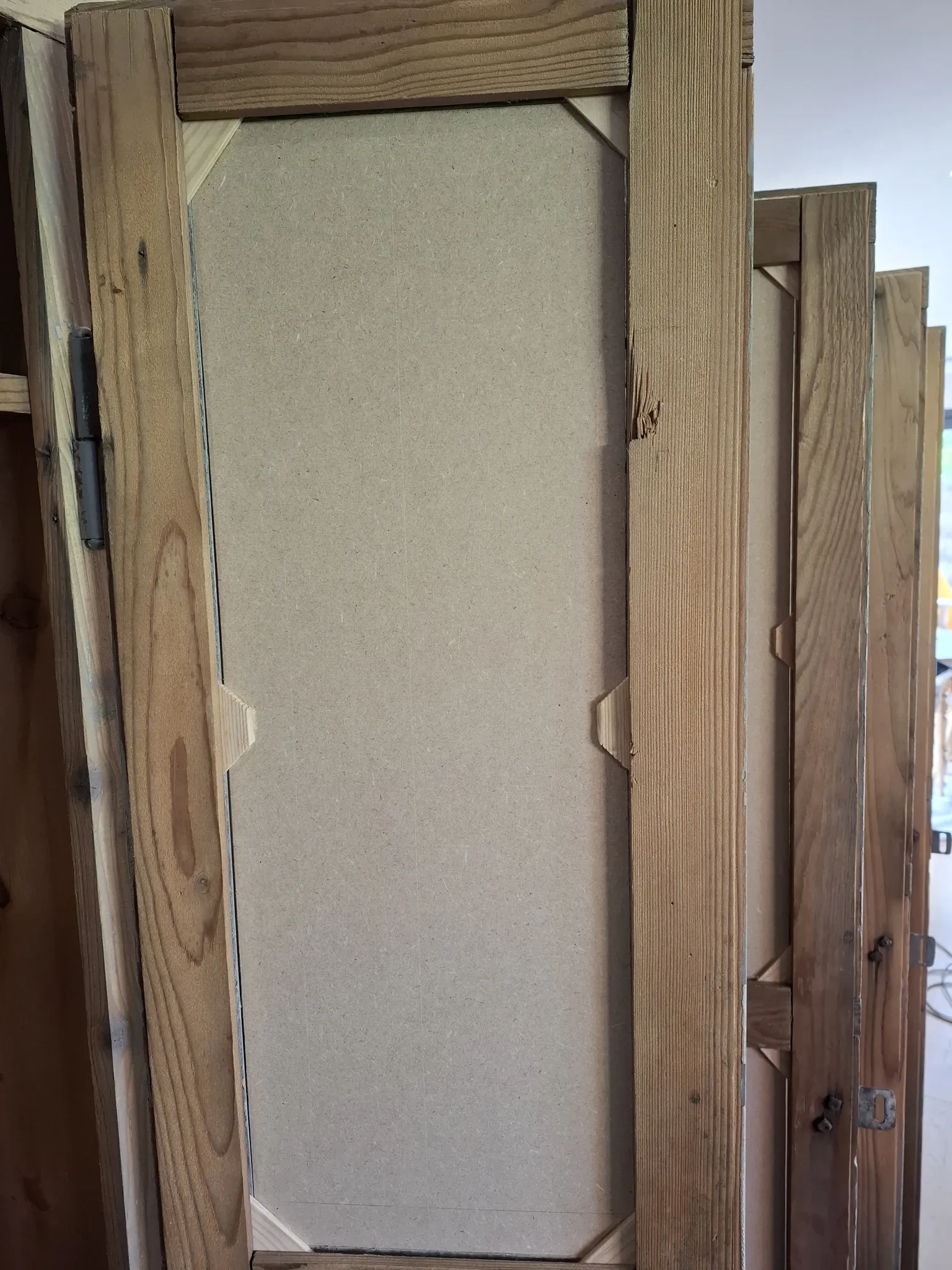Wooden changing rooms