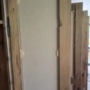 Wooden changing rooms