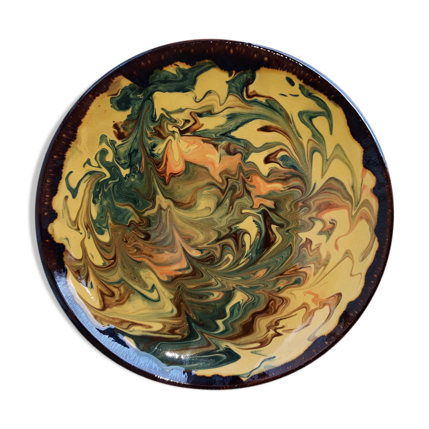 Marbled artisanal ceramic dish from Spain