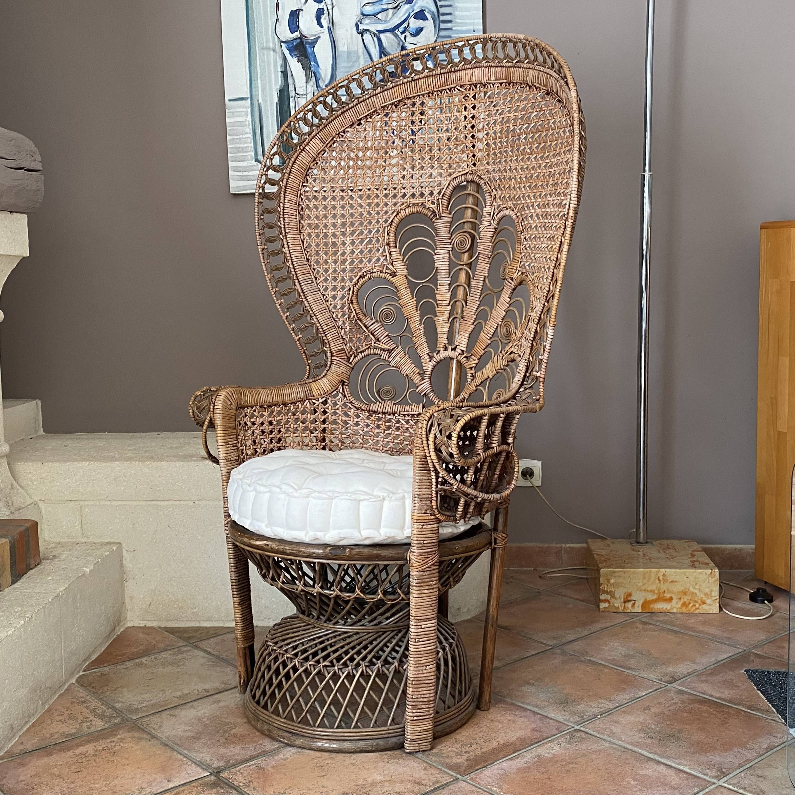 Emmanuelle rattan armchair. 1970.