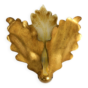 Magnifique lampe murale en verre et métal doré par Banci Firenze, Italie.